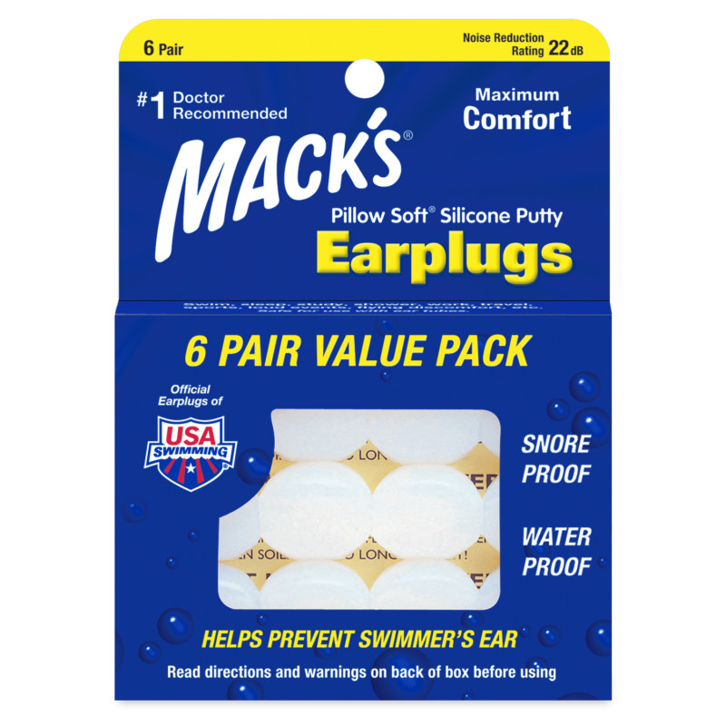 Custom Moulded CPAP - 34 dB NRR Noise Blockout Ear Plugs 6 pairs SNORING 