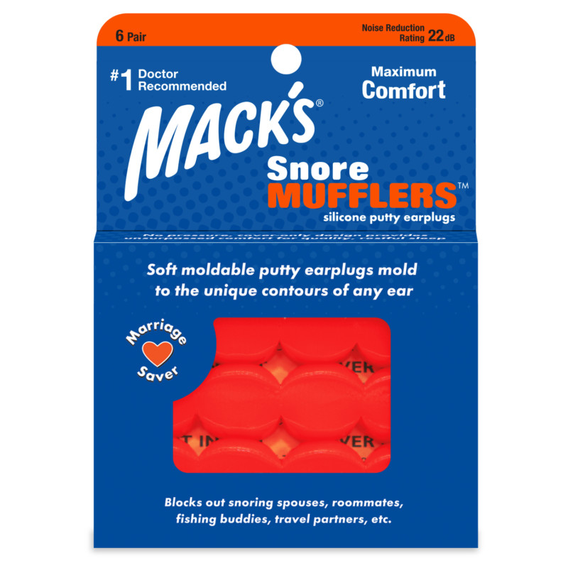  Mack's Sound Asleep Soft Foam Earplugs, 12 Pair – 32dB High  NRR, Comfortable Ear Plugs for Sleeping, Snoring, Travel and Noisy  Neighbors : Health & Household