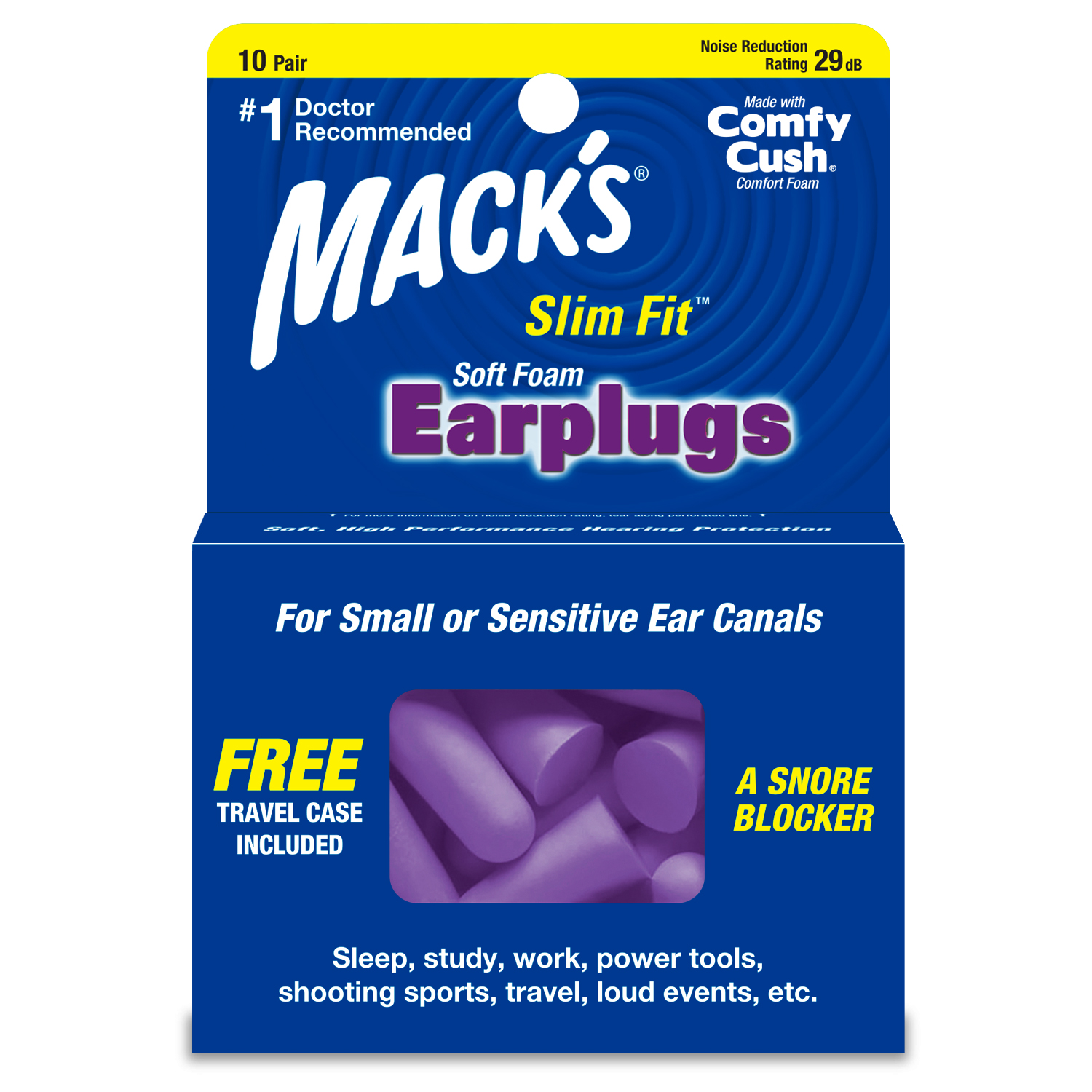 macks earplugs slim fit soft foam ear plugs for sleeping and small ear canals to help block out noise are best ear plugs for noise cancelling and best purple ear plugs for sleeping