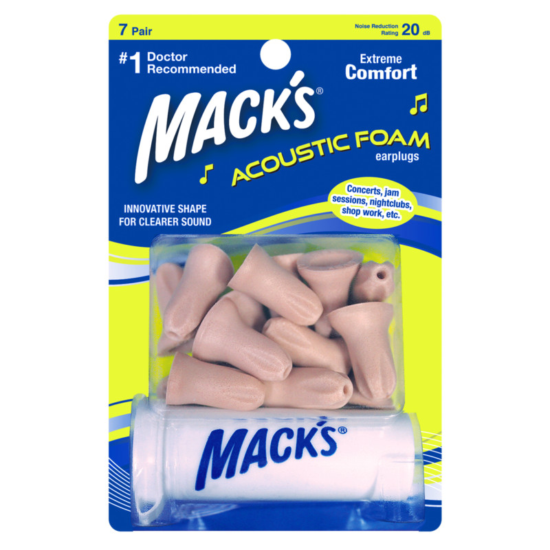 FREE UK P&P Mack's Ultra SafeSound Foam Earplugs x 10 Pair 