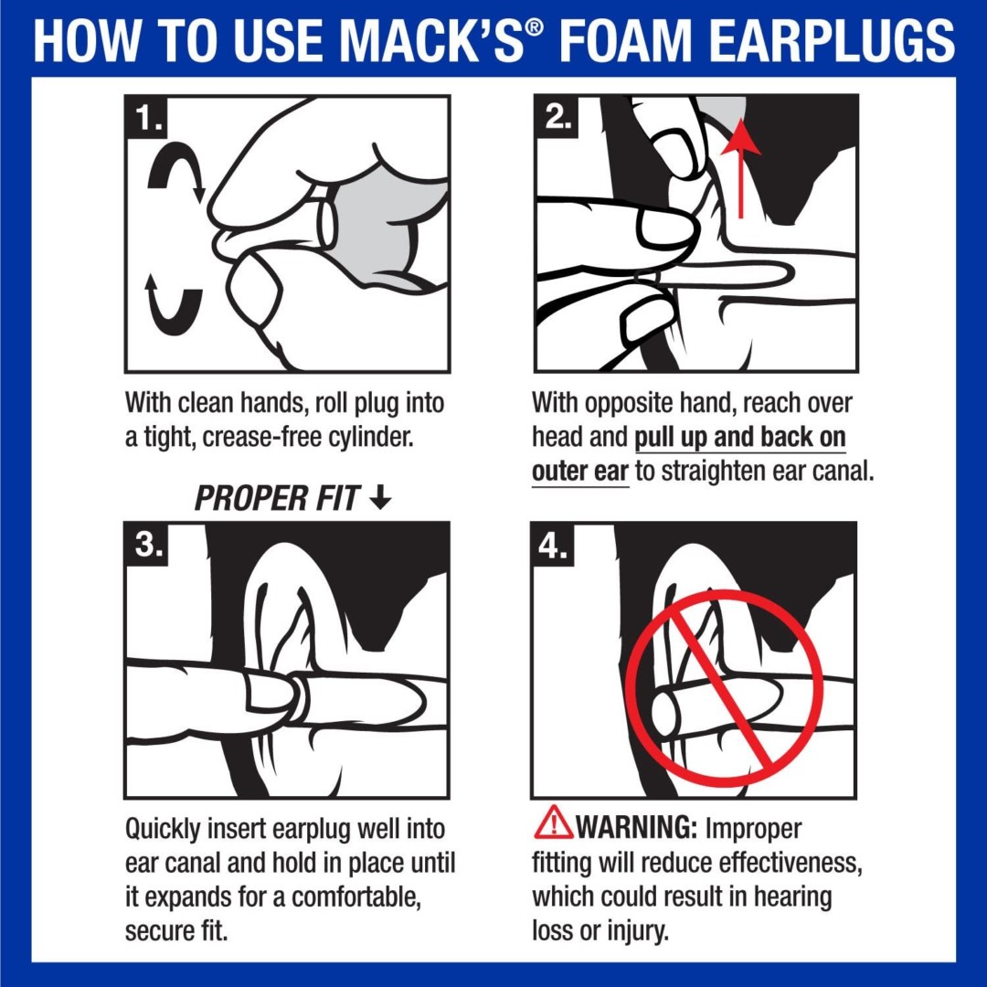 Acoustic Foam Ear Plugs - Mack's Ear Plugs
