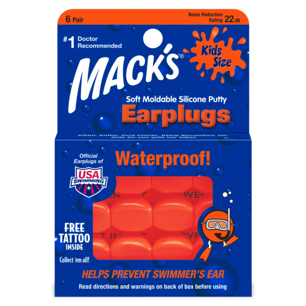Macks Aqua Block Earplugs Swimming Putty Silicone Ear Plug 