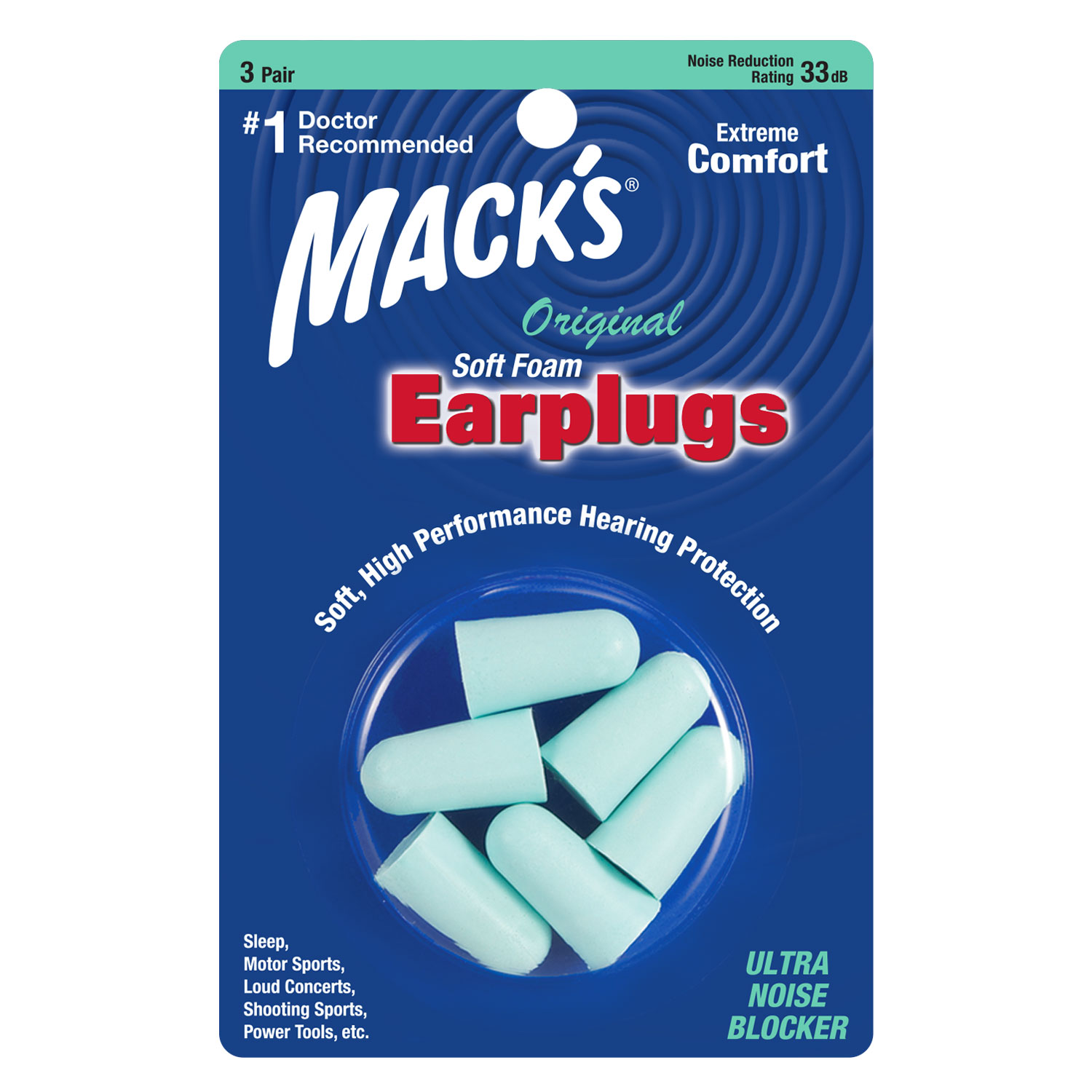 Macks original soft foam ear plugs