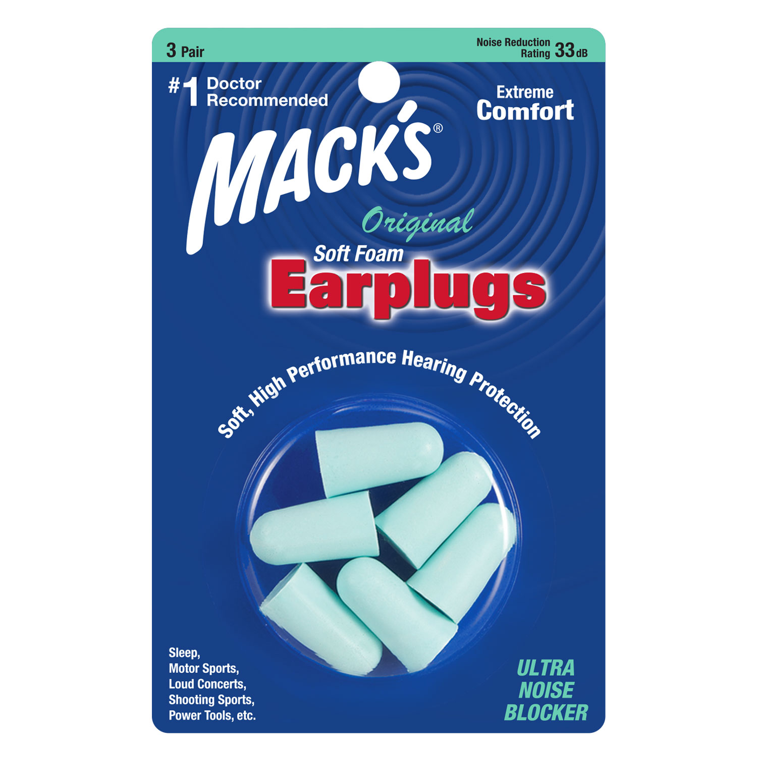 Macks original soft foam ear plugs