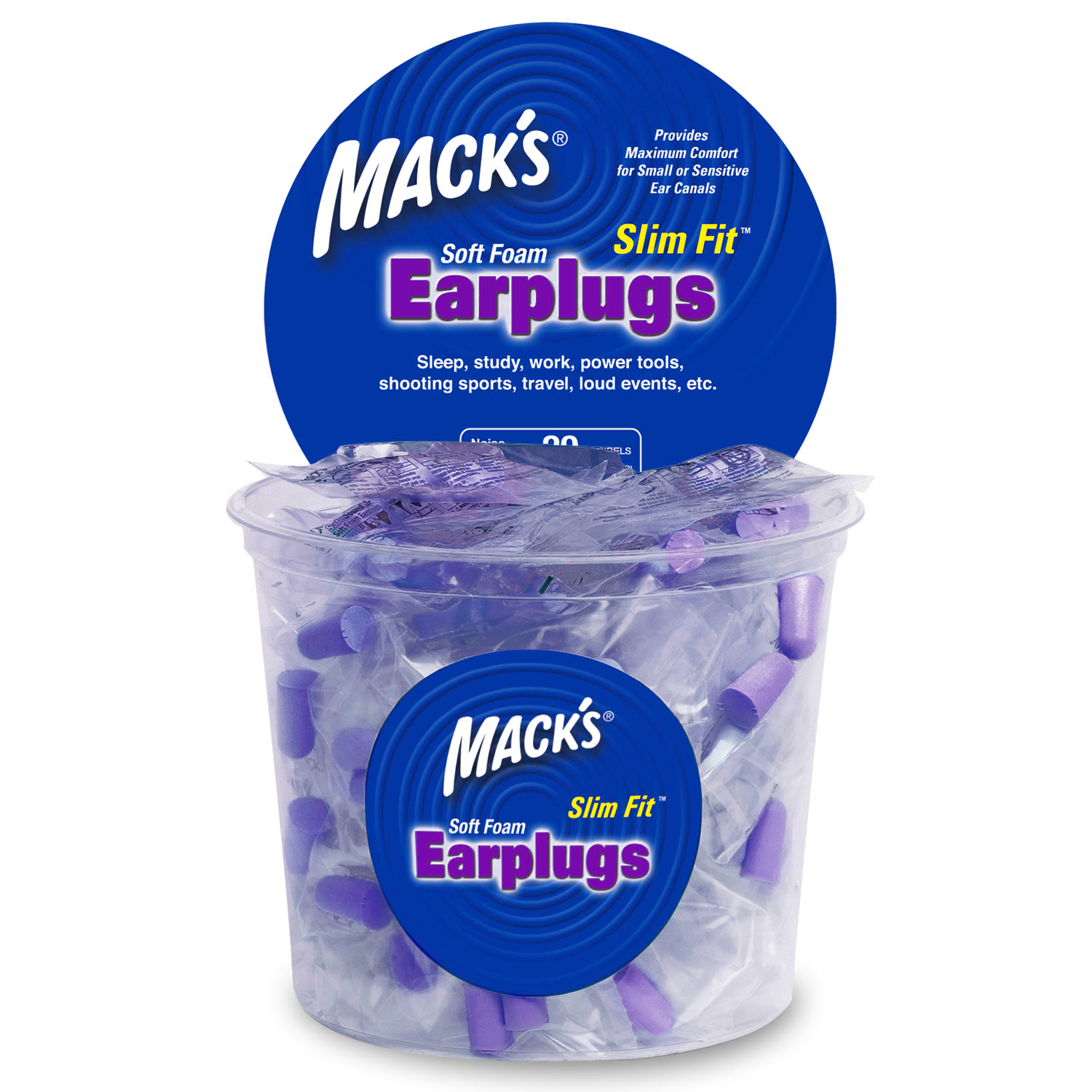 Macks Earplugs slim fit soft foam ear plugs for small ears