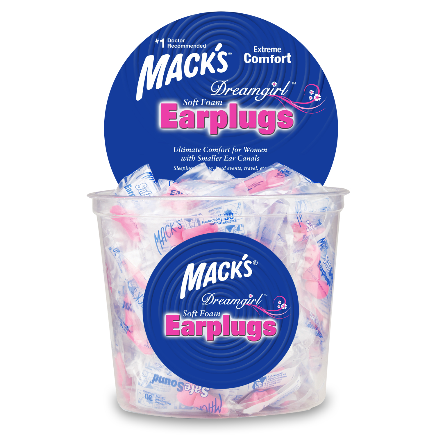 MACKS Dreamgirl Soft Foam Earplugs 10 Pair Noise Blocking for sale online 