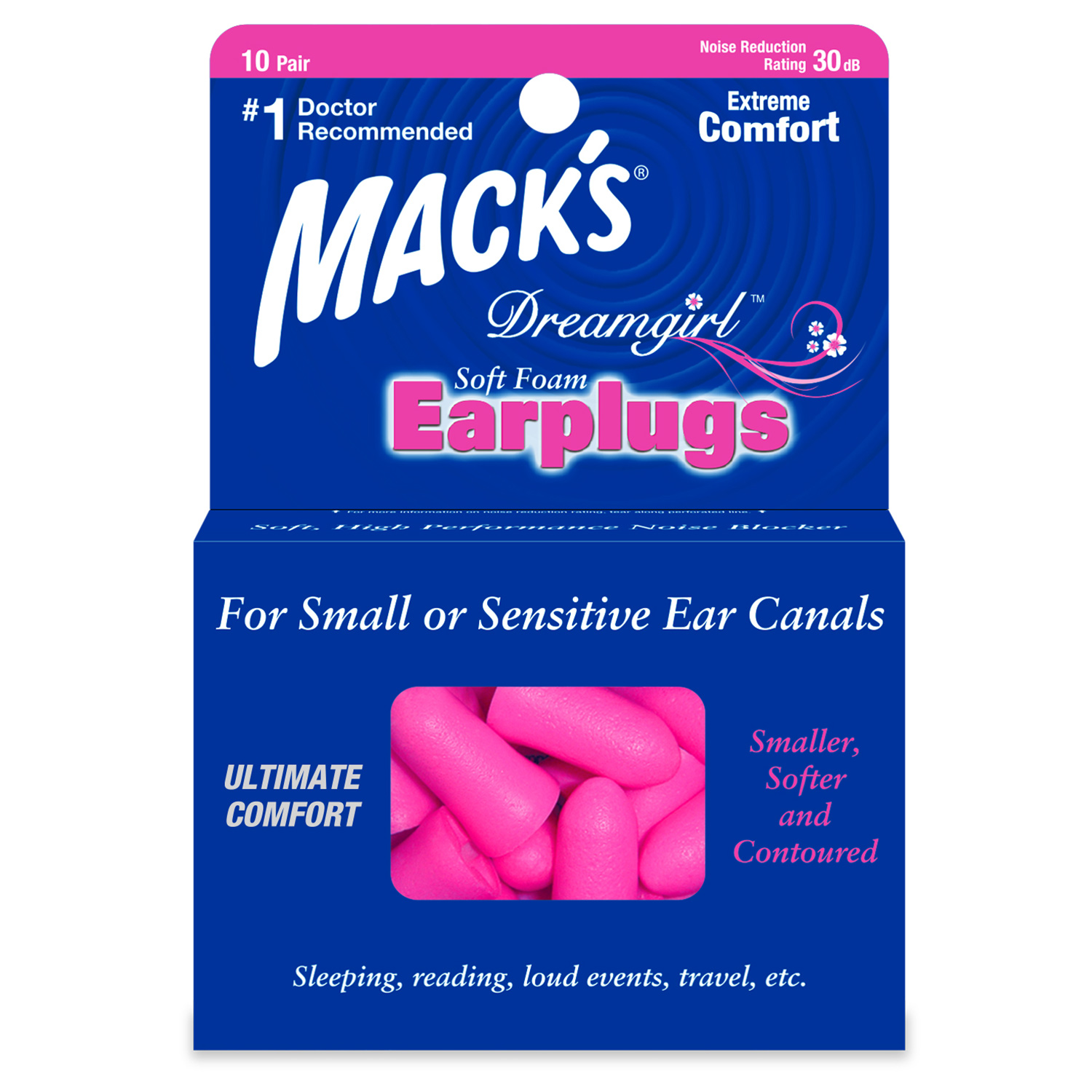 Soft foam earplugs