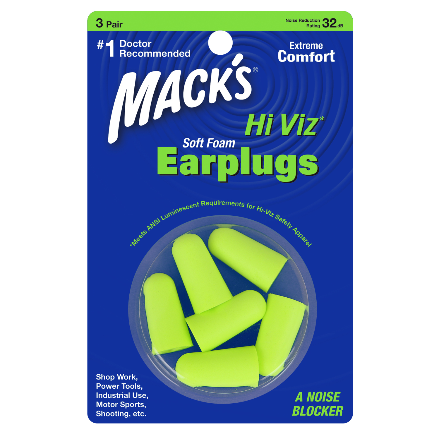 hi-viz-safety-foam-3-pair-Ear-Plugs