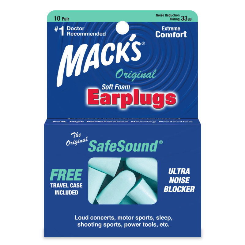 Macks original 10 pair soft foam ear plugs