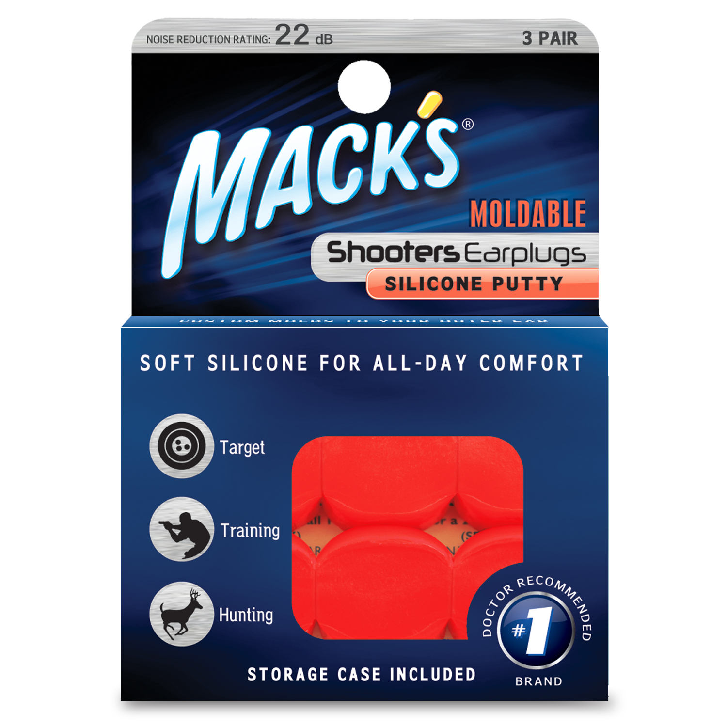 Shooters Silicone Ear Plugs Putty