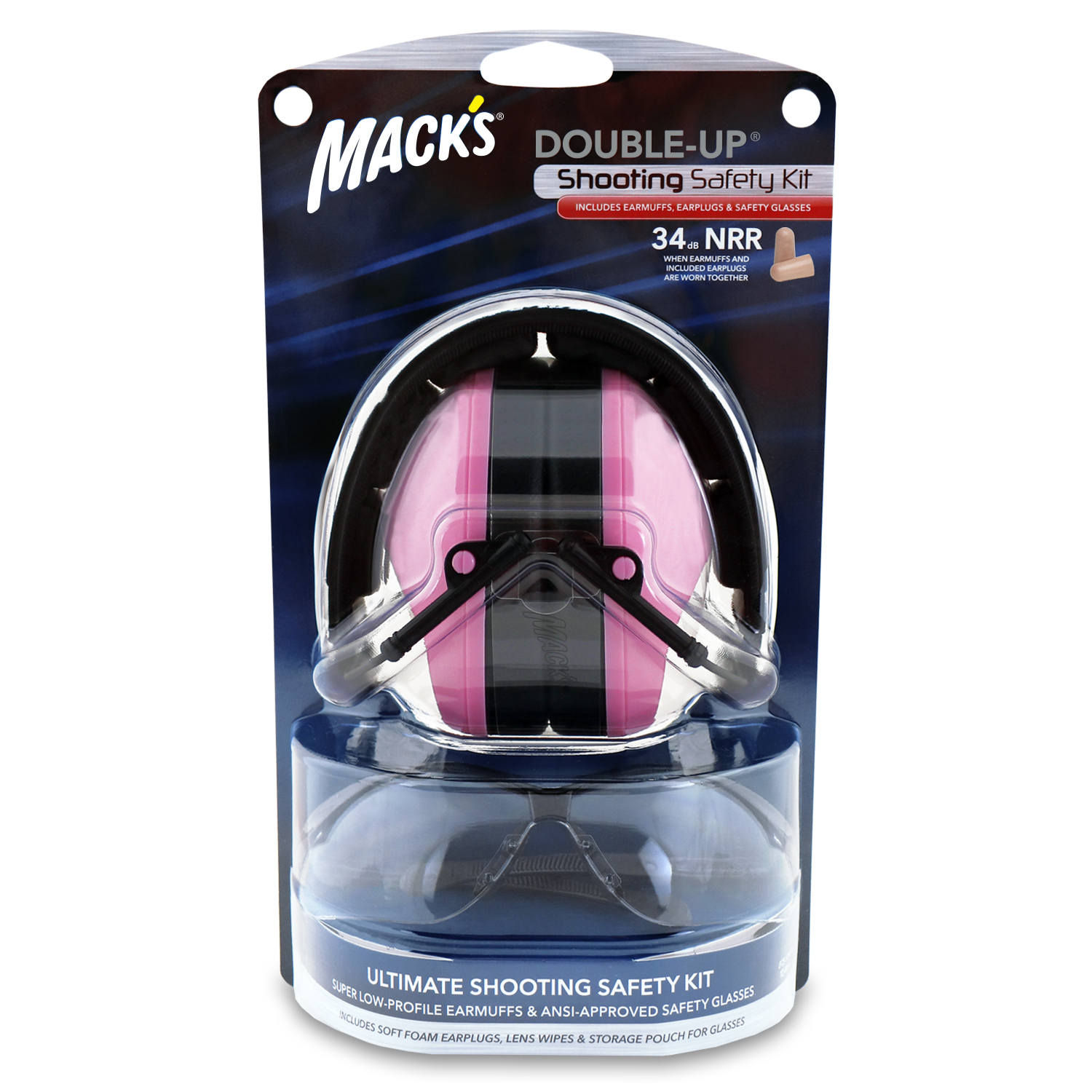 4417-Shooting Maximum Protection Double Up Earmuffs Safety Kit