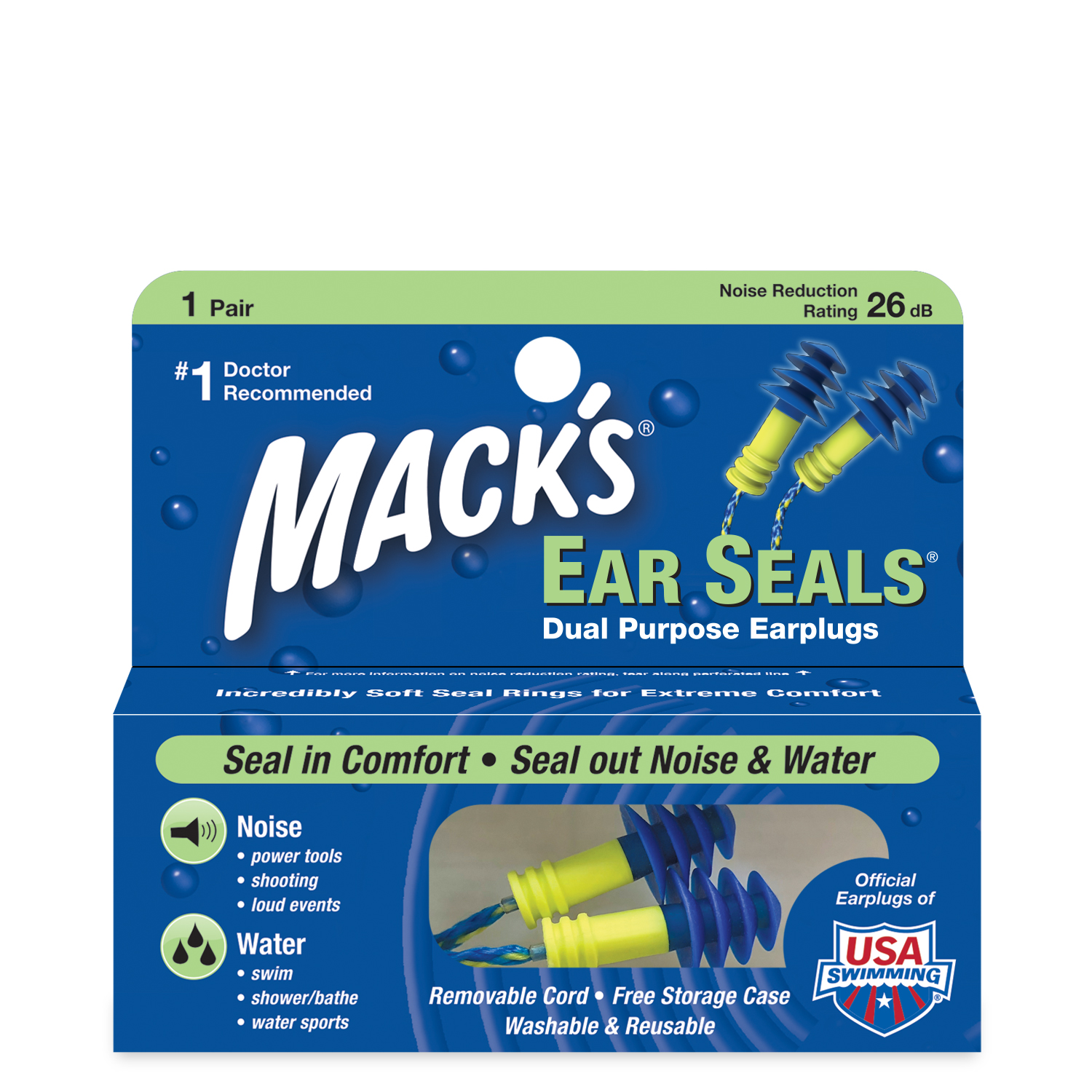 Ear Seals® Dual Purpose Ear Plugs Mack's Ear Plugs