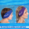 Mack’s Swimming Headband – Best Swimmer’s Headband – Doctor Recommended to Keep Water Out and Hold Ear Plugs in - Official Swimming Ear Band of USA Swimming