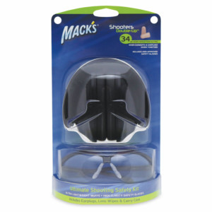 Shooters Double-Up Earmuff Safety Kit - Macks Ear Plugs