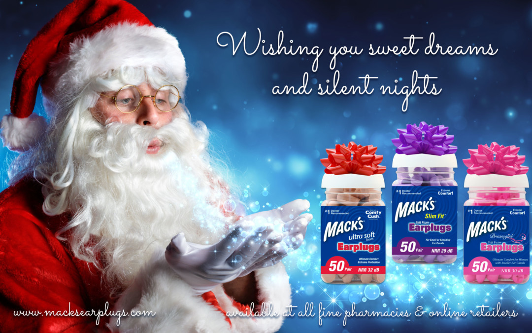 Ear Plugs Santa Wishes You Sweet Dreams and Silent Nights