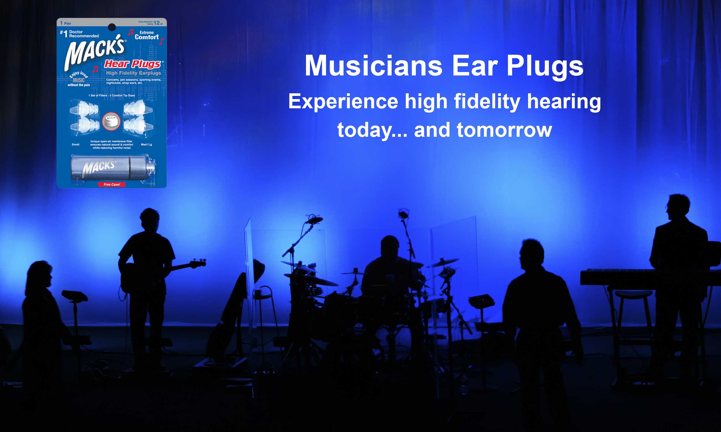 Musicians Ear Plugs High Fidelity Hearing Mack's Ear Plugs