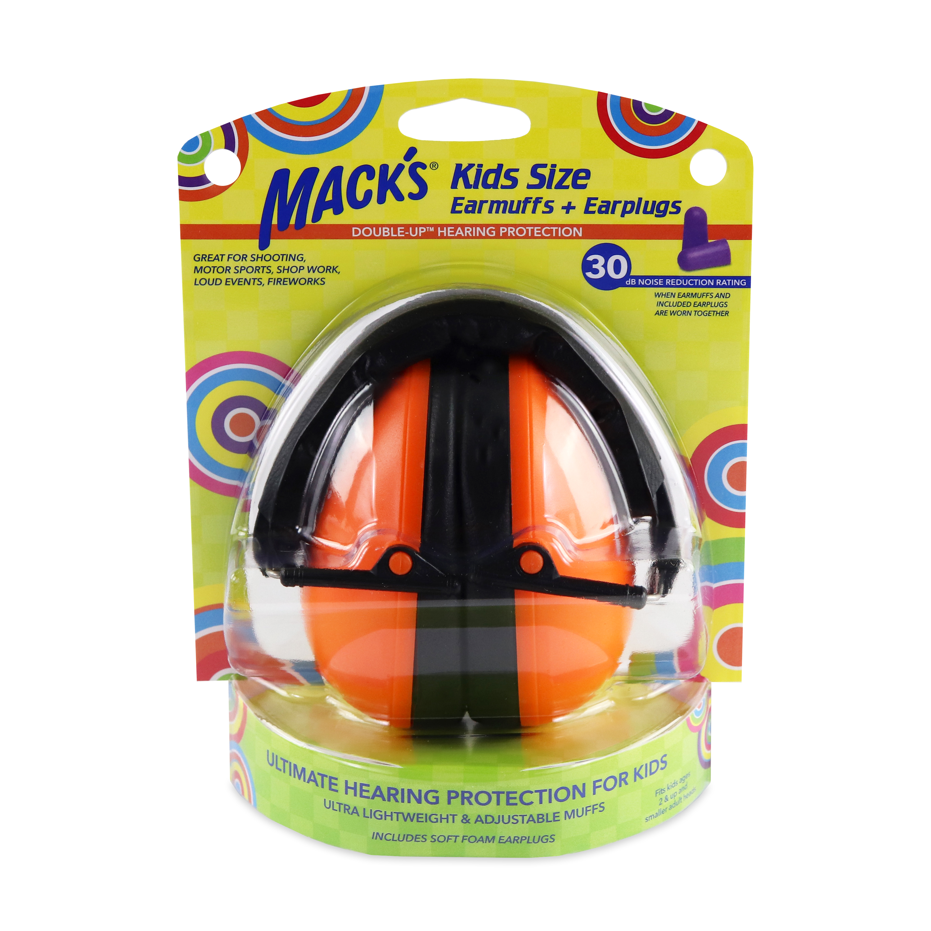 Kids-Earmuffs-Orange-With-Ear-Plugs