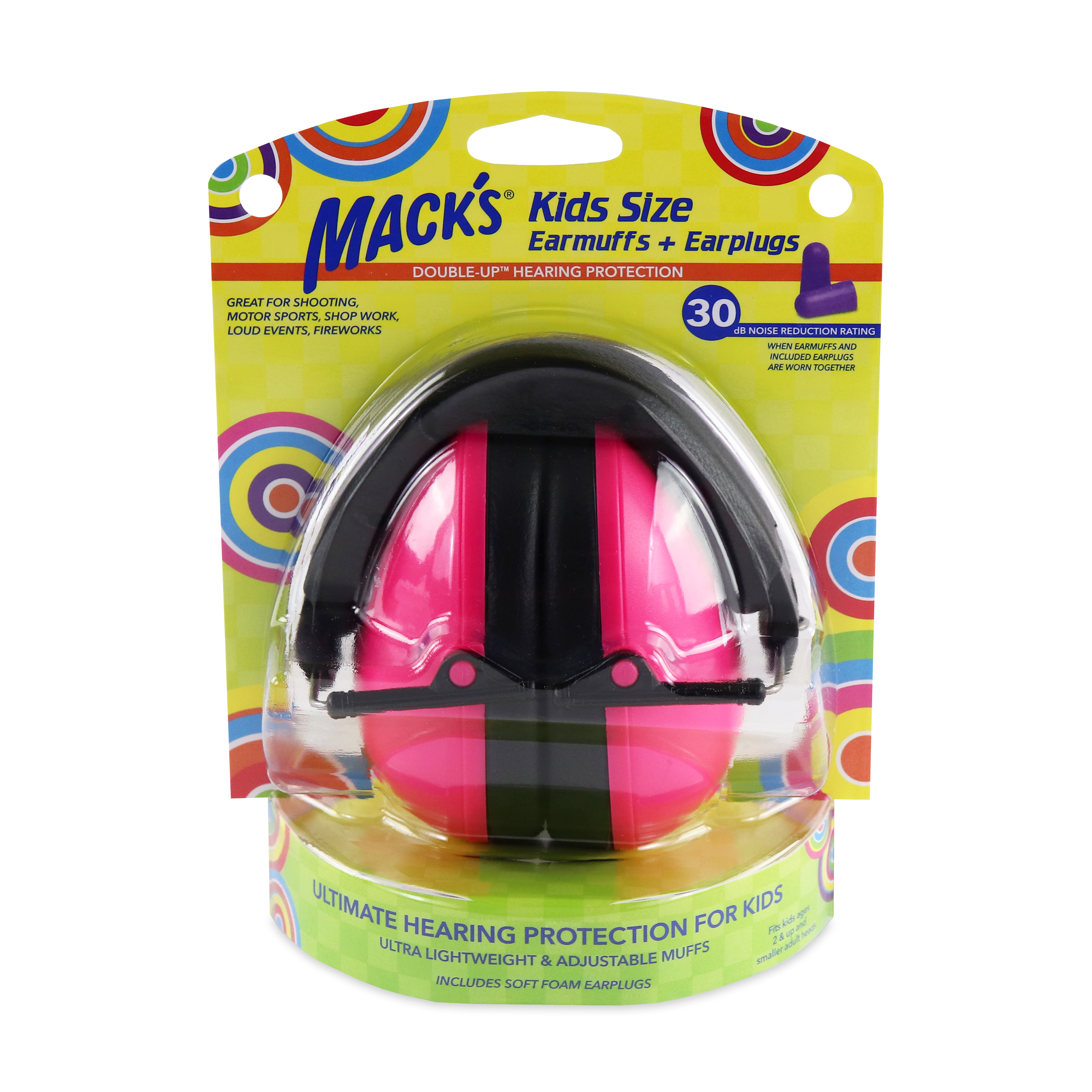 Kids-Earmuffs-Pink-With-Ear-Plugs