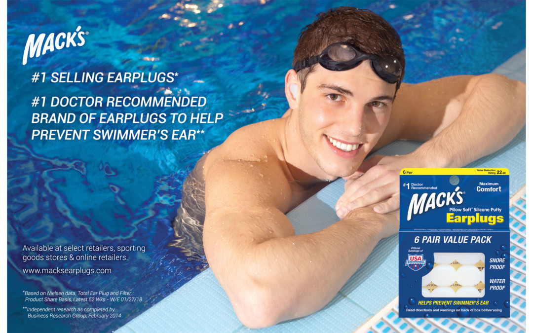 MACKS EAR BAND Swimming Headband and Swimming Putty Ear Plugs FREE UK P&P! 