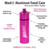 Mack's Earplugs convenient pink colored Aluminum Ear Plugs Travel Case