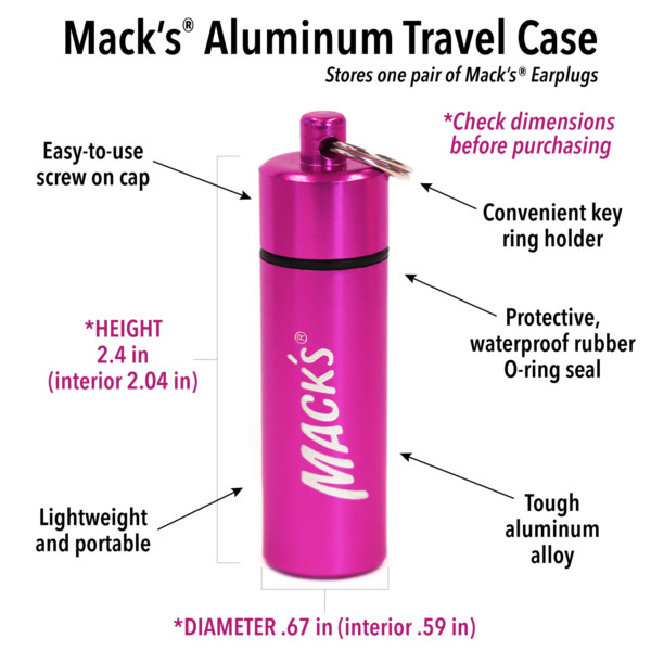 Ear Plugs Aluminum Carrying Case - Mack's Ear Plugs