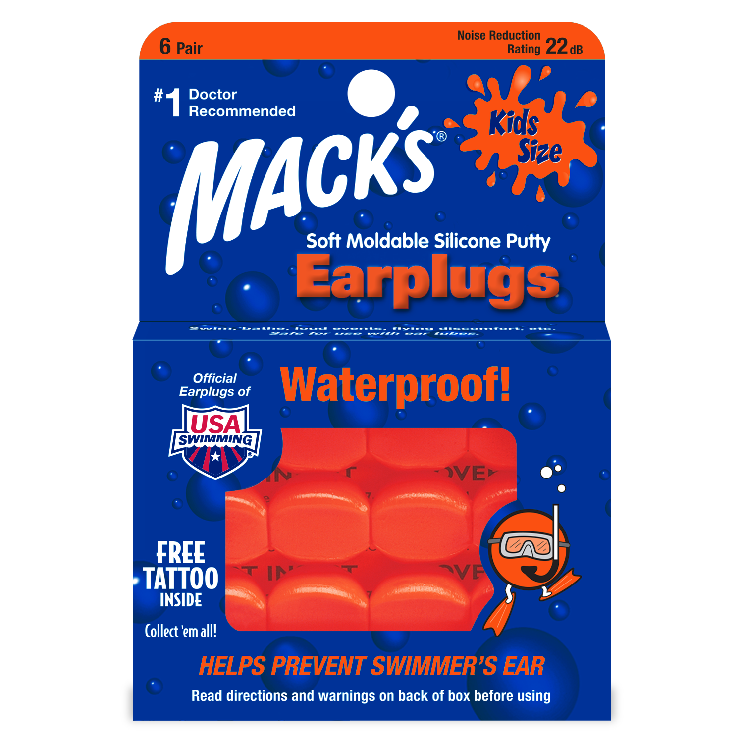 Mack's Ear Seals : Bouchons d'Oreille (-27 décibels) et Anti Eau