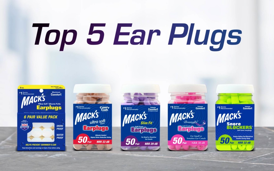 A Product Display of the Top 5 Ear Plugs