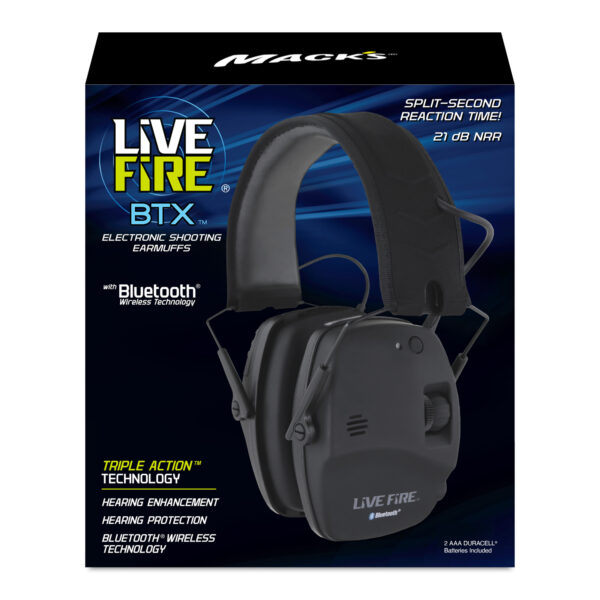 Live Fire® BTX™ Electronic Shooting Earmuffs with Bluetooth® Wireless Technology