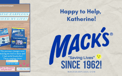 Travel blogger Katherine McMahon’s flight experience saved by Mack’s® Flightguard® Airplane Pressure Relief Travel Ear Plugs