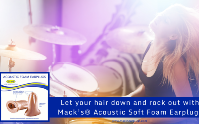 Let your hair down and rock out with Mack’s® Acoustic Soft Foam Earplugs.