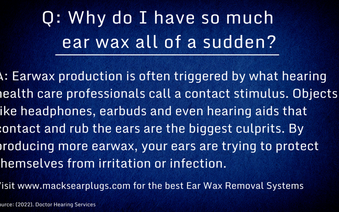 Factoid about ear wax from Mack's Earplugs featuring Mack's earwax removal kit